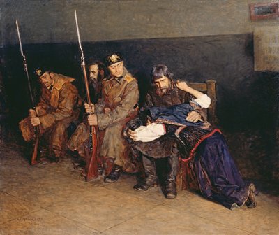 Nel corridoio del tribunale distrettuale, 1897 da Nikolaj Alekseevich Kasatkin